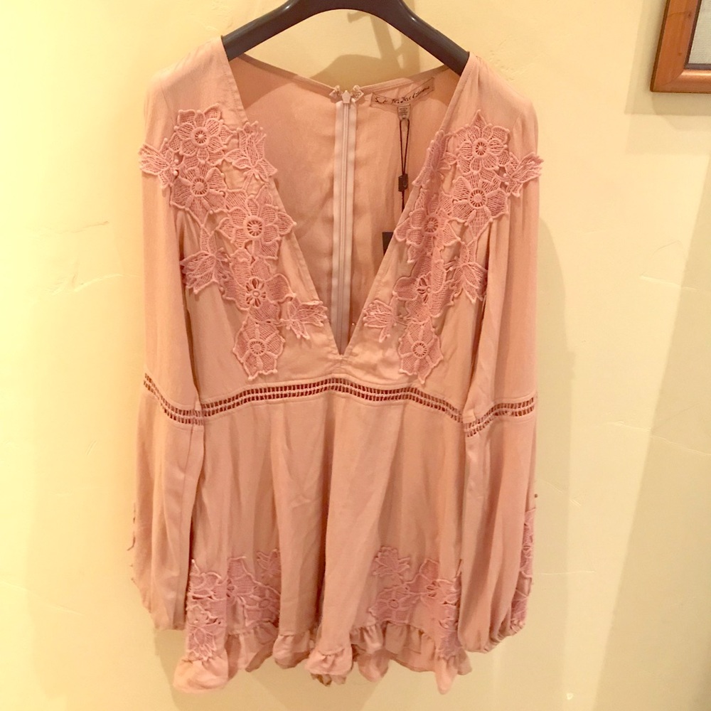 For Love and Lemons Romper. Dusty Rose color.